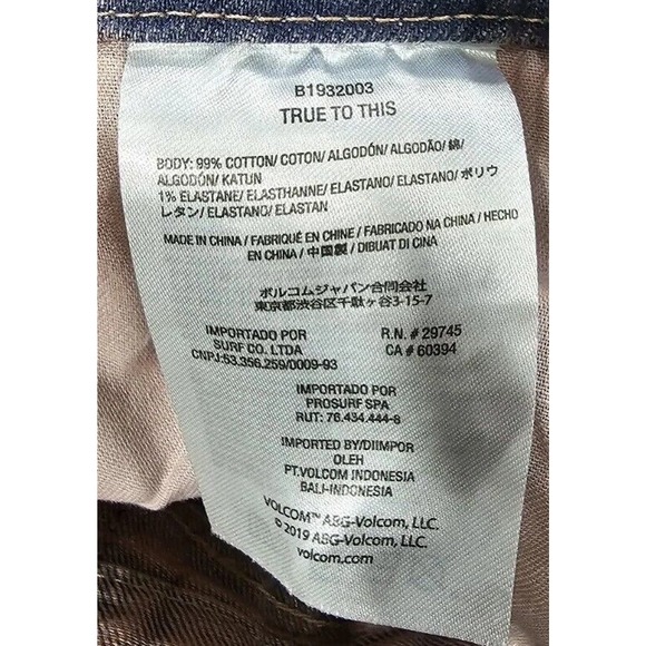 Volcom Stoned Straight High Rise Straight Leg Light Wash Jeans WOMENS SZ 28X27 - Picture 7 of 8